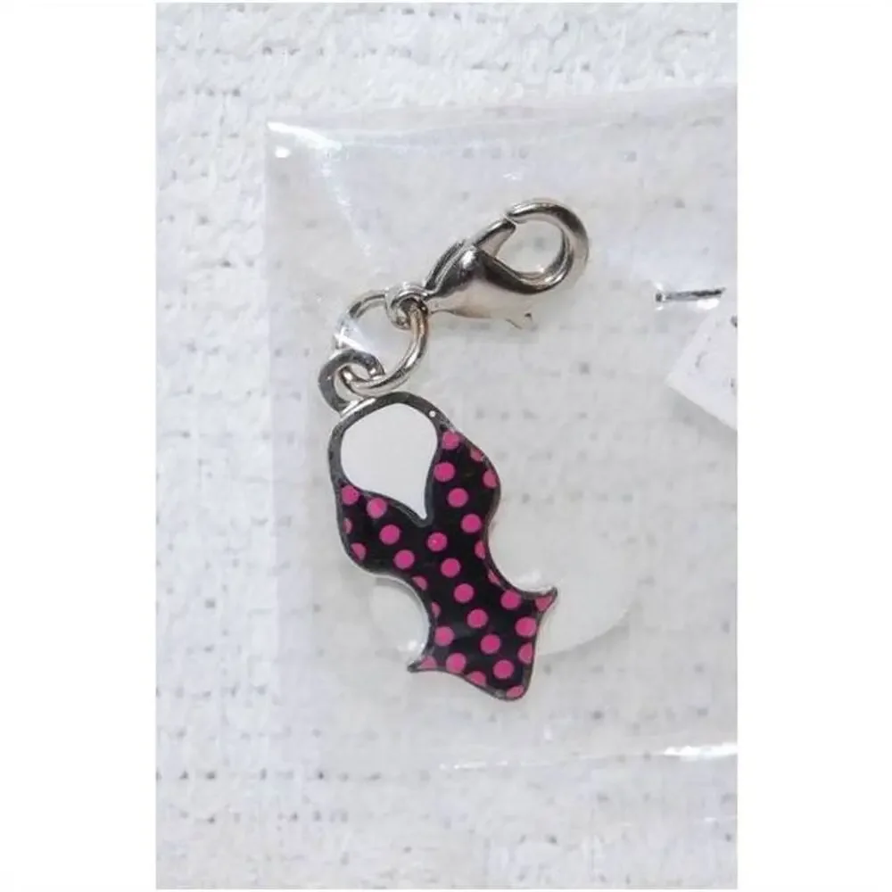Barbie 2011 Summer Series Jewelry Charm - Pink & Black Swimsuit #6465